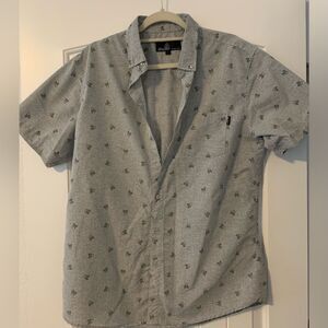 Molokai Surf Co. Button Up Shirt Size Large Skull Print